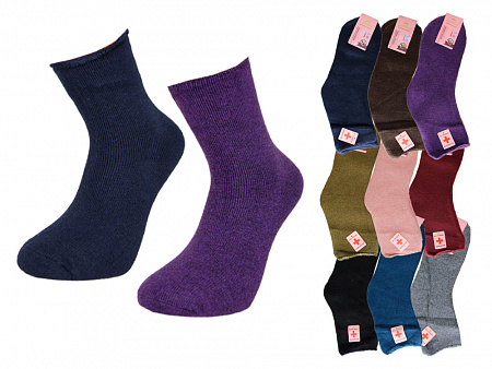 Термоноски из верблюжьей шерсти с ослабленной резинкой КОРОНА